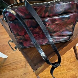 PATRICIA NASH FLORAL PRINT WOMANS LEATHER PURSE